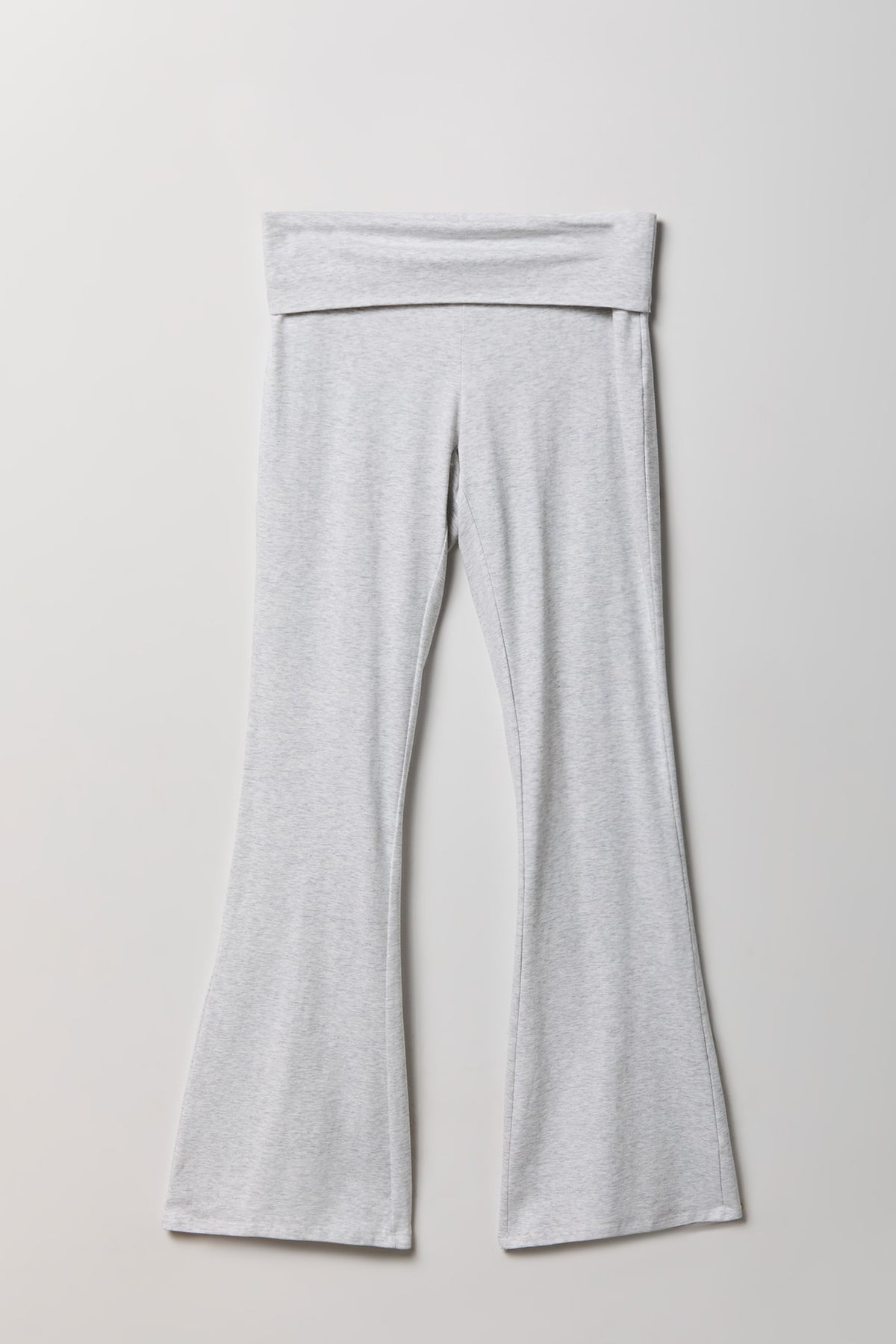 Foldover Waist Flare Legging - Heather Grey