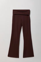 Foldover Waist Flare Legging