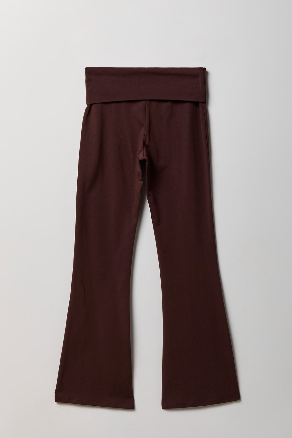 Alt View 2. Foldover Waist Flare Legging - Dark Brown