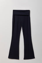 Foldover Waist Flare Legging