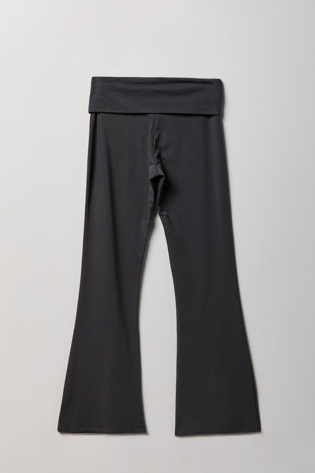 Alt View 2. Foldover Waist Flare Legging - Grey Blue