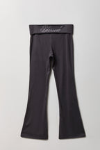 Graphic Foldover Waist Flare Legging