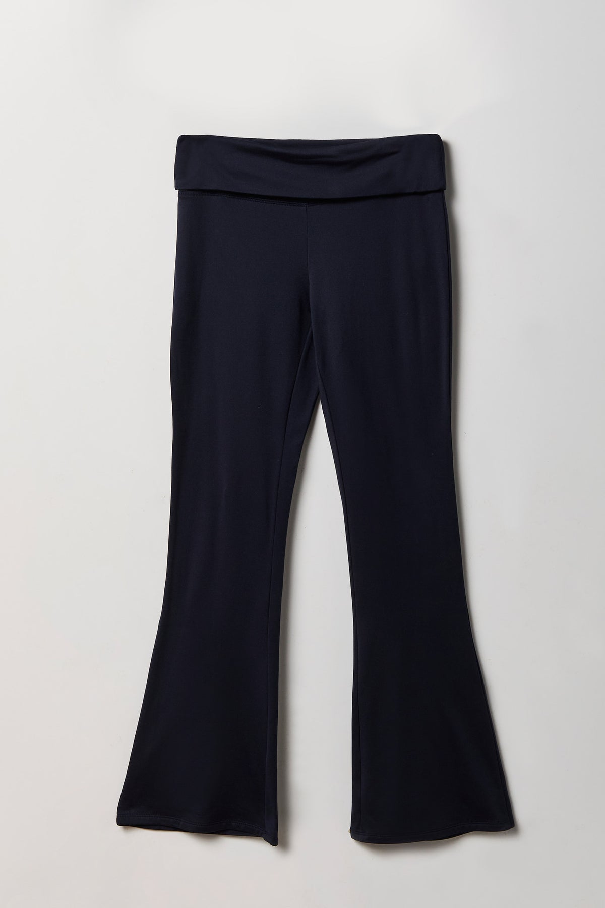 Alt View 2. Graphic Foldover Waist Flare Legging - Navy