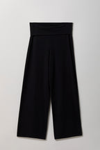 Foldover Waist Wide Leg Pant
