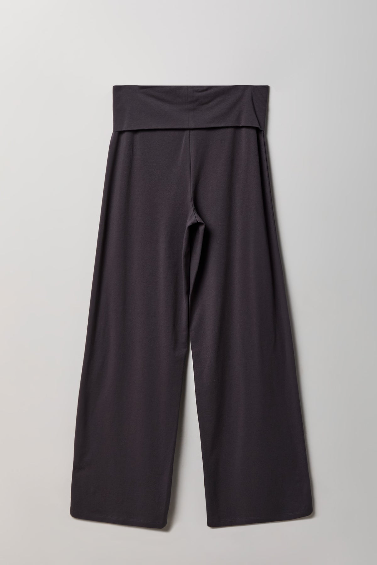 Alt View 2. Foldover Waist Wide Leg Pant - Dark Grey