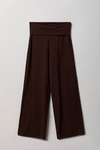 Foldover Waist Wide Leg Pant