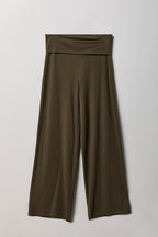 Foldover Waist Wide Leg Pant