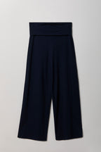 Foldover Waist Wide Leg Pant