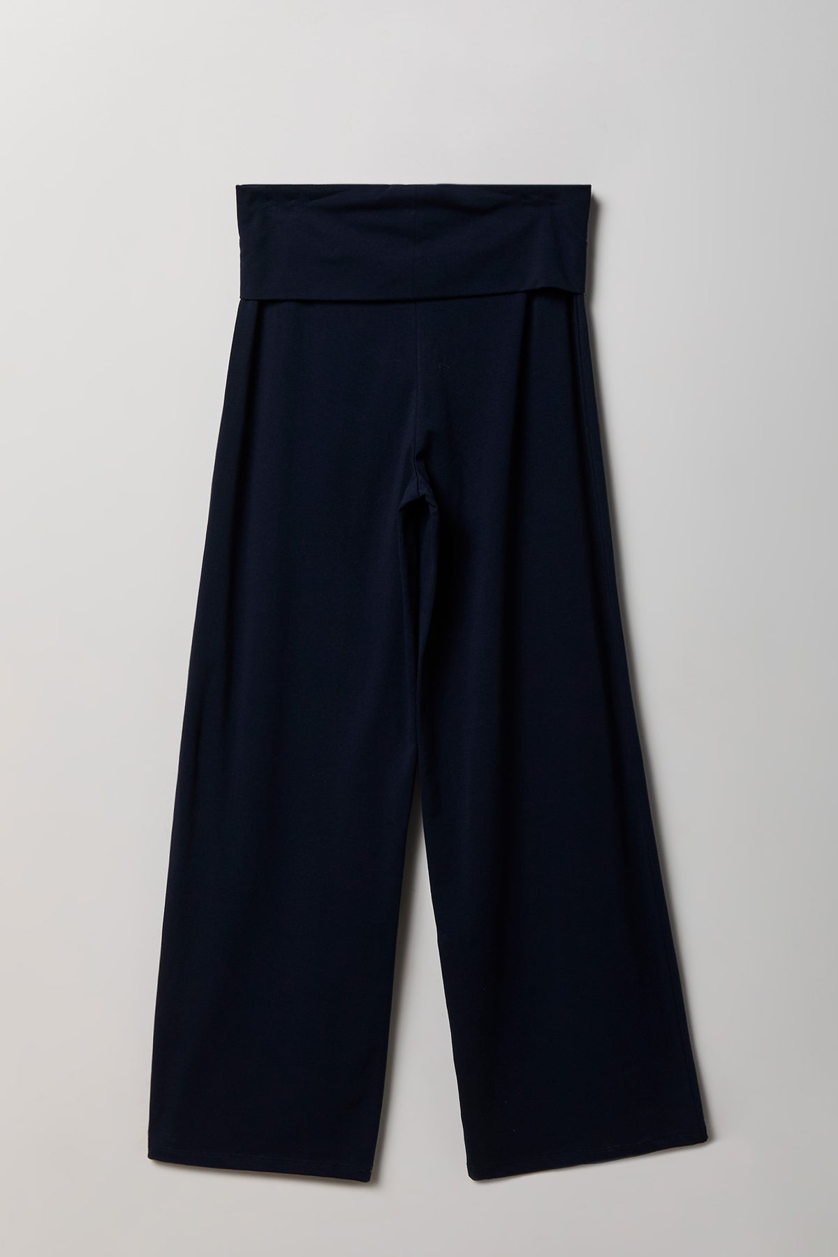 Alt View 2. Foldover Waist Wide Leg Pant - Navy