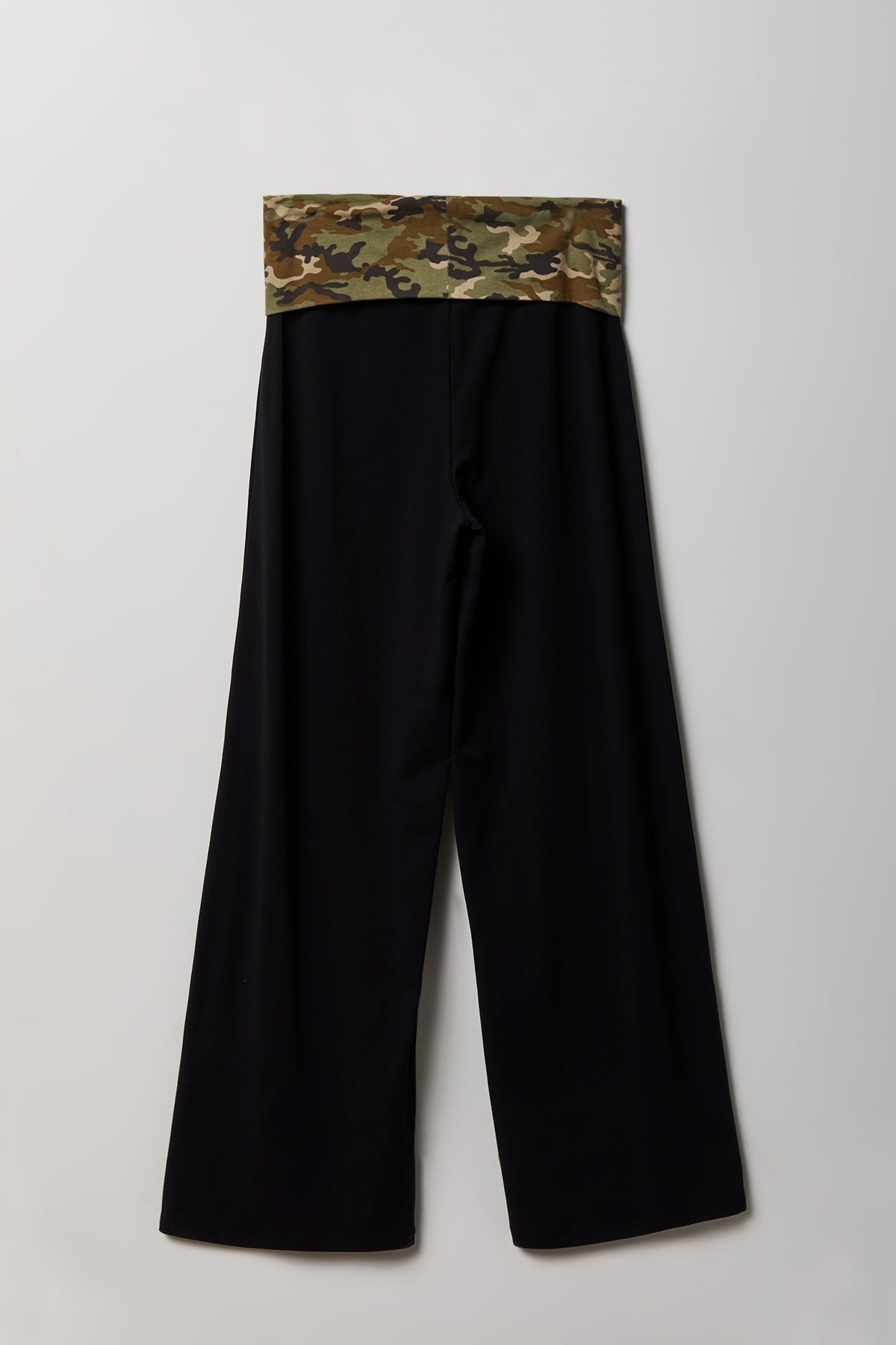 Alt View 2. Patterned Foldover Waist Wide Leg Pant - Camouflage