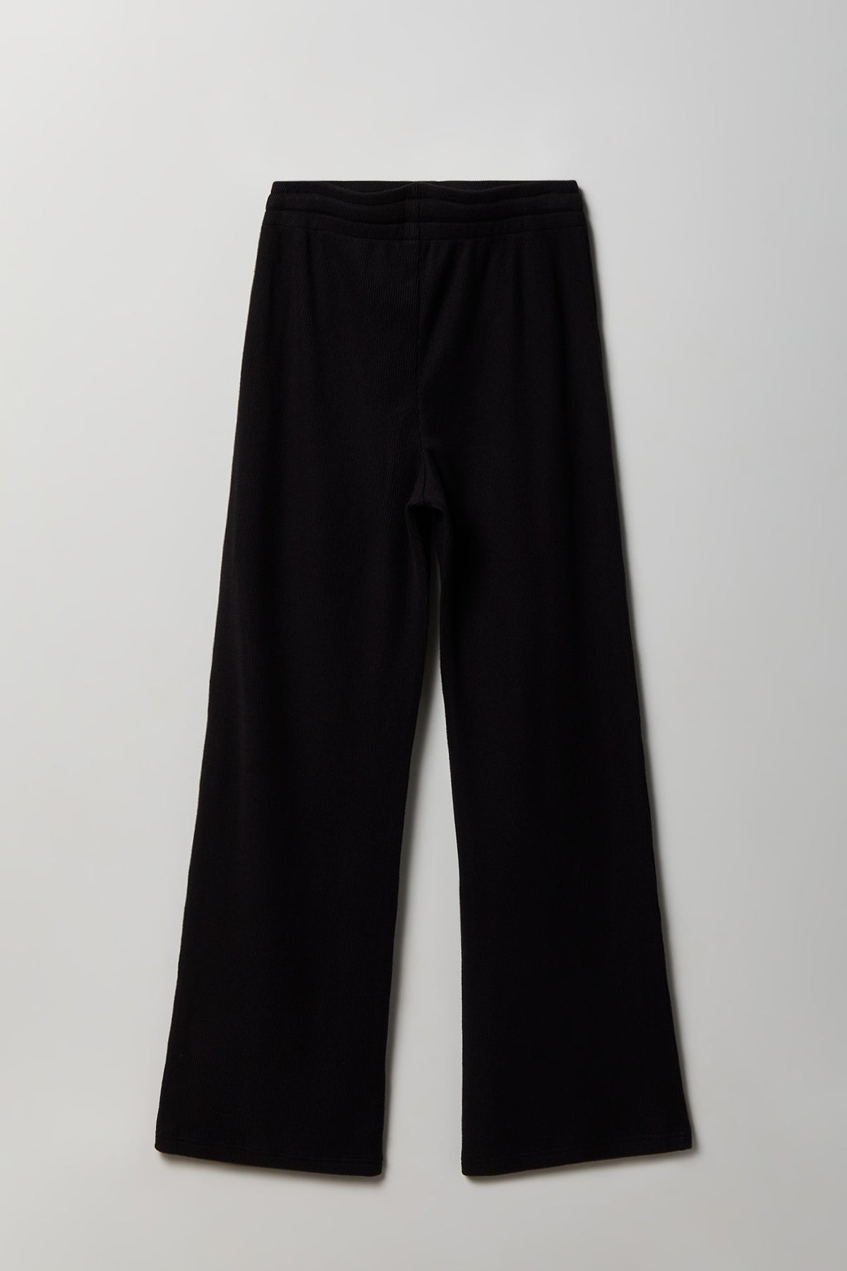 Alt View 2. Thermal Waffle Knit Wide Leg Pant - Black