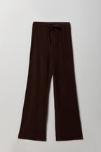 Thermal Waffle Knit Wide Leg Pant