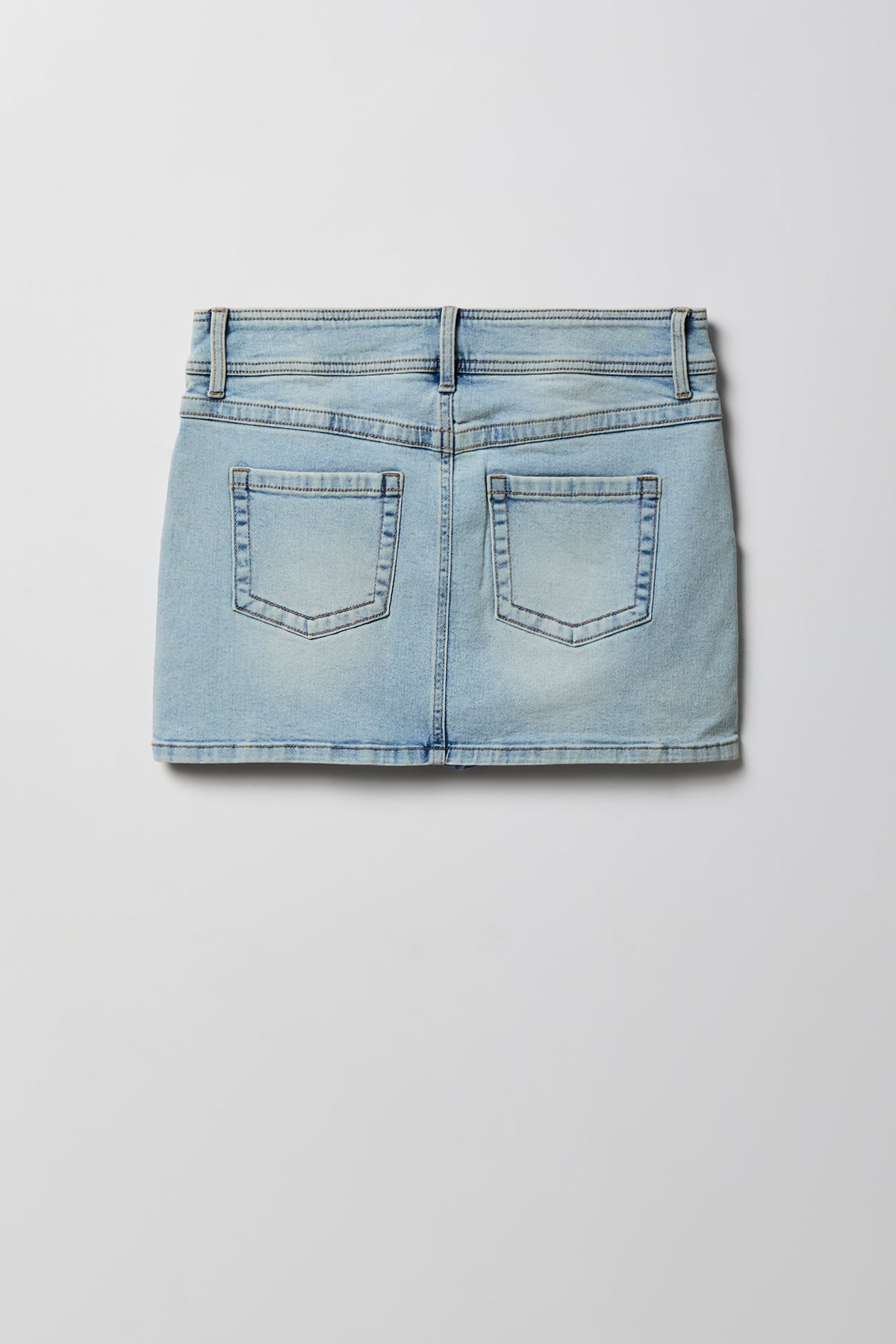 Alt View 5. Micro Denim Skort - Light Denim Blue