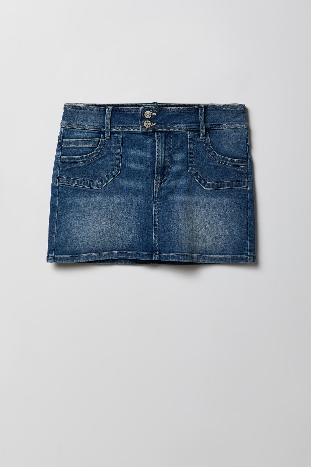Alt View 4. Micro Denim Skort - Midnight Blue