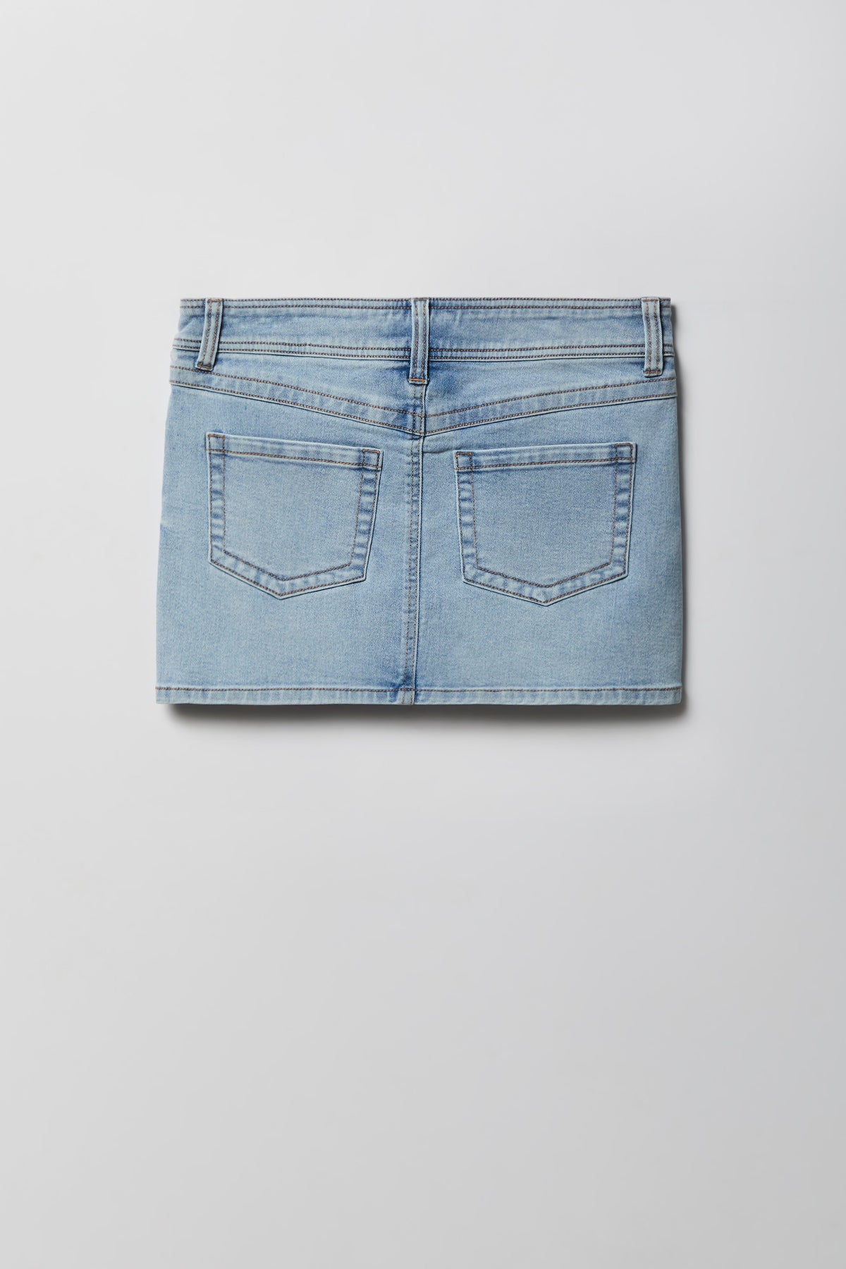 Alt View 5. Micro Denim Skort - Light Denim Blue