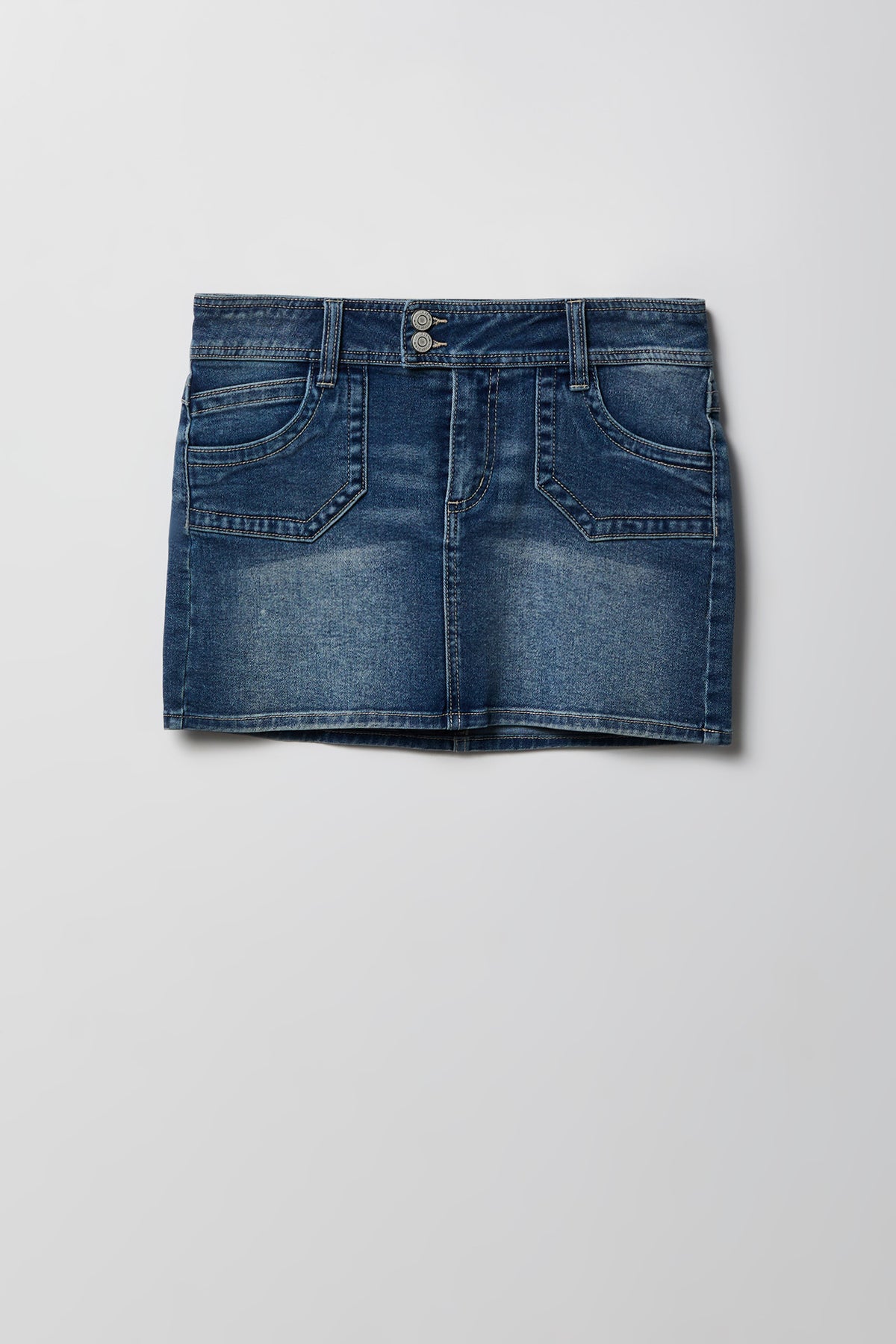 Alt View 4. Micro Denim Skort - Midnight Blue