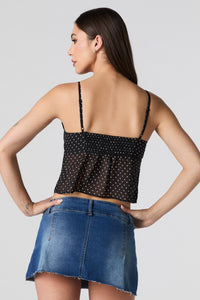 Denim Pleated Micro Mini Skort