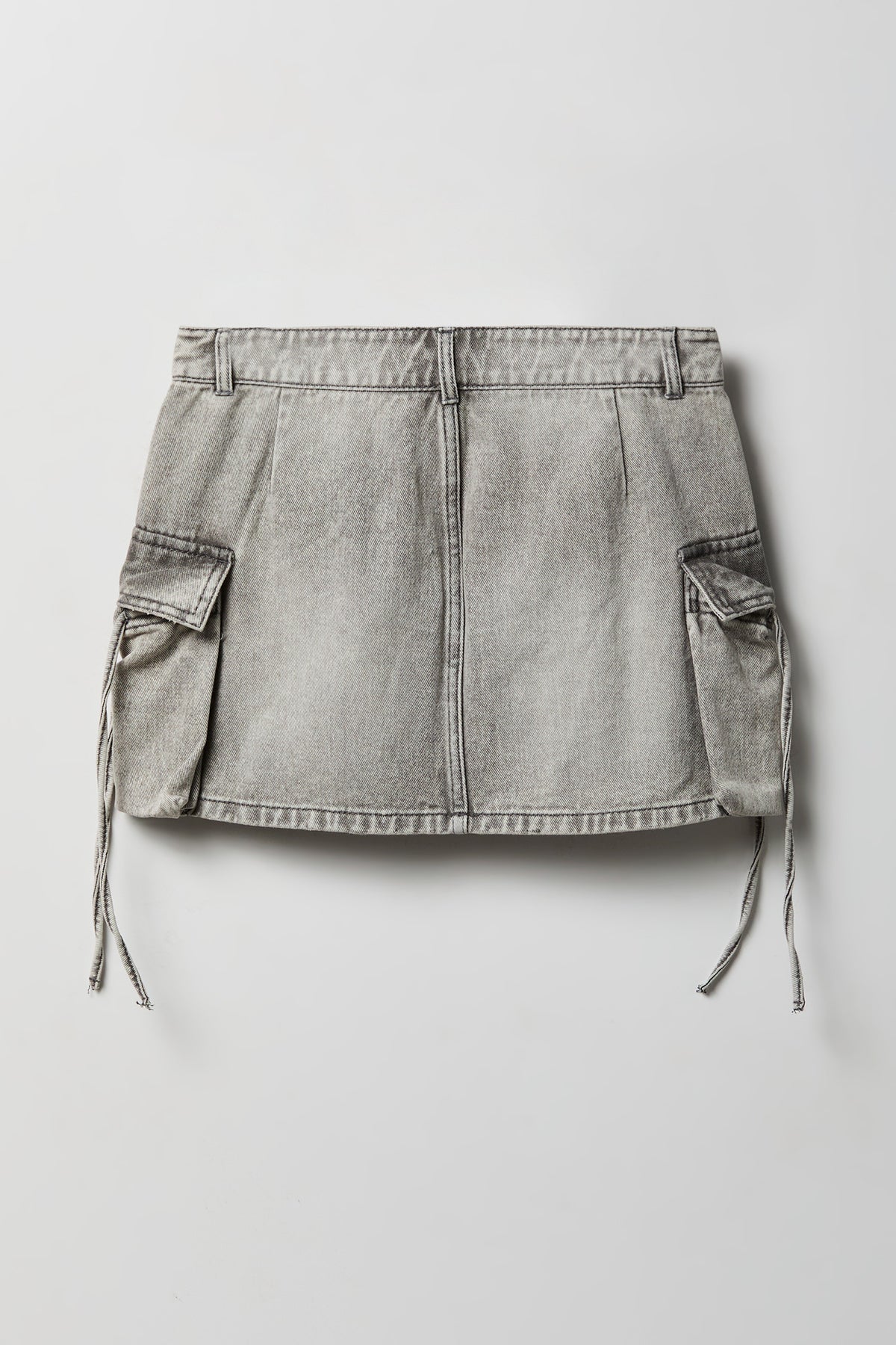 Alt View 5. Denim Cargo Mini Skirt - Charcoal