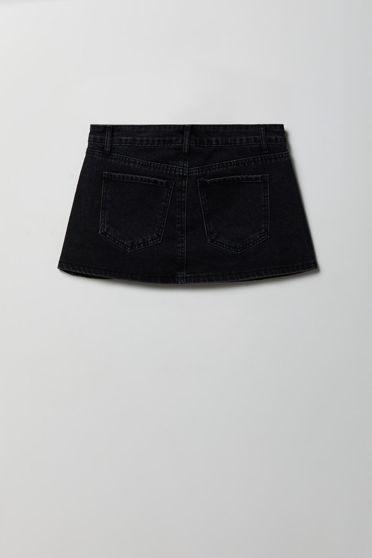 Alt View 5. Denim Mini Skort - Black
