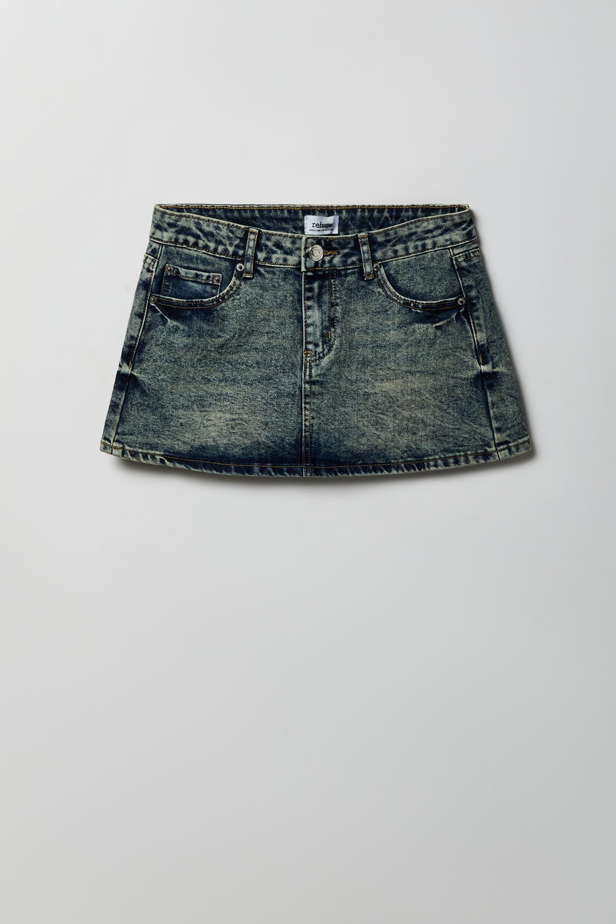 Alt View 4. Denim Mini Skort - Midnight Blue