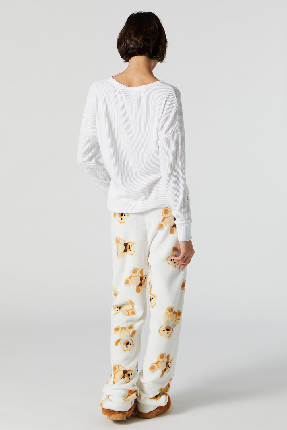 Plush Teddy Bear Print Pajama Pant Plush Teddy Bear Print Pajama Pant 3