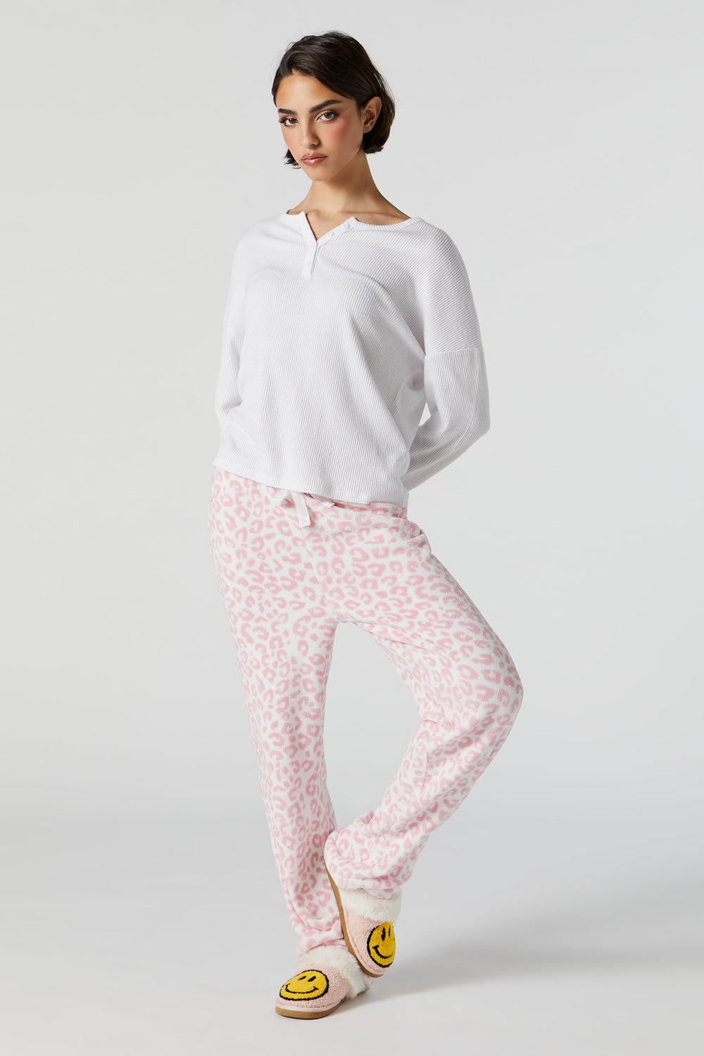 Plush Cheetah Print Pajama Pant Plush Cheetah Print Pajama Pant 1