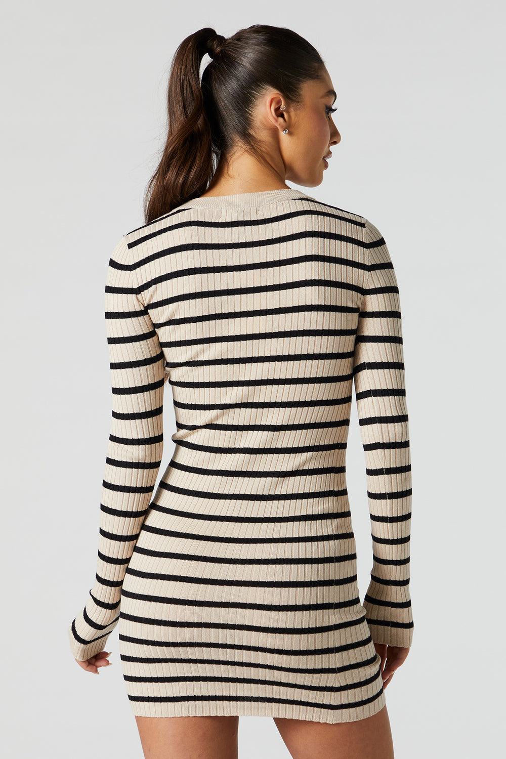 Striped Long Sleeve Sweater Dress Striped Long Sleeve Sweater Dress 9