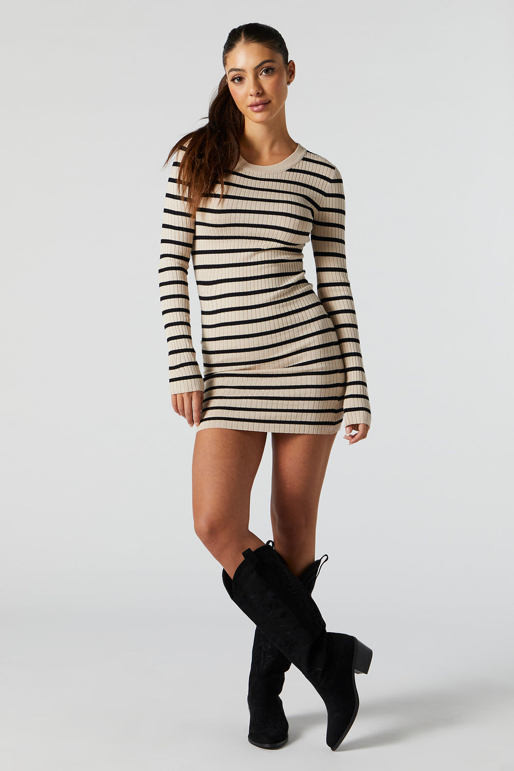Striped Long Sleeve Sweater Dress Striped Long Sleeve Sweater Dress 10