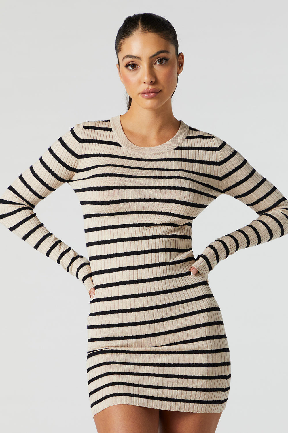 Striped Long Sleeve Sweater Dress Striped Long Sleeve Sweater Dress 8