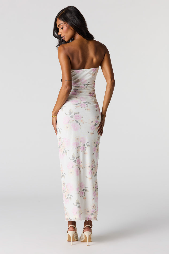 mesh ruched tube dress Mesh Ruched Tube Maxi Dress – Charlotte Russe