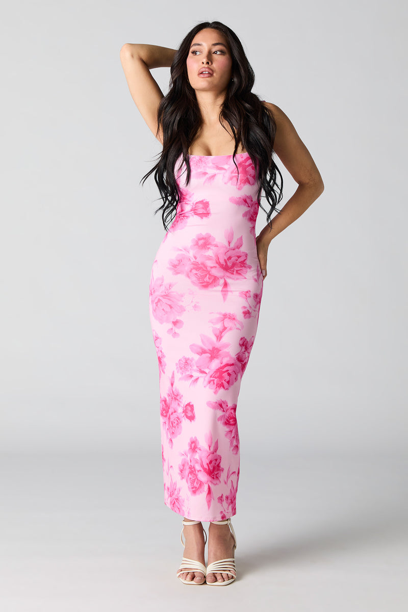 Contour Square Neck Maxi Dress with Built-In Cups