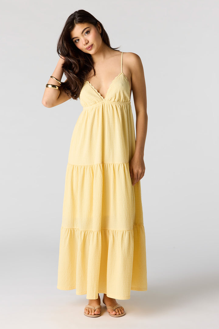 Textured Babydoll Maxi Dress Textured Babydoll Maxi Dress