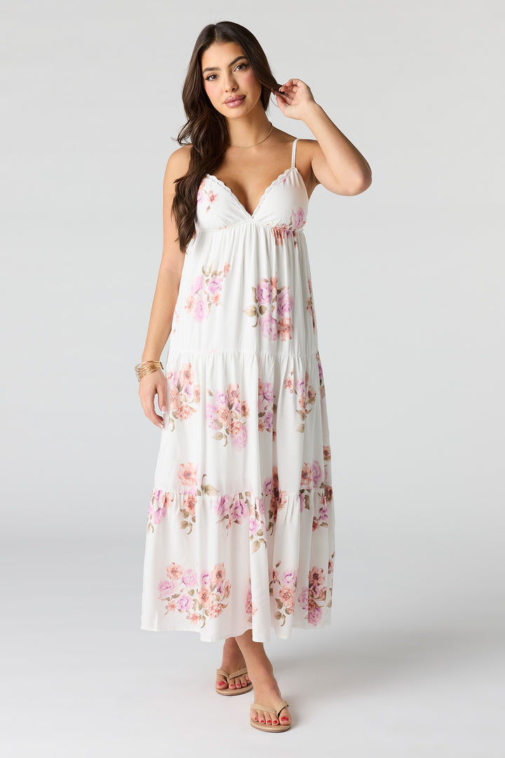 Floral Babydoll Maxi Dress Floral Babydoll Maxi Dress