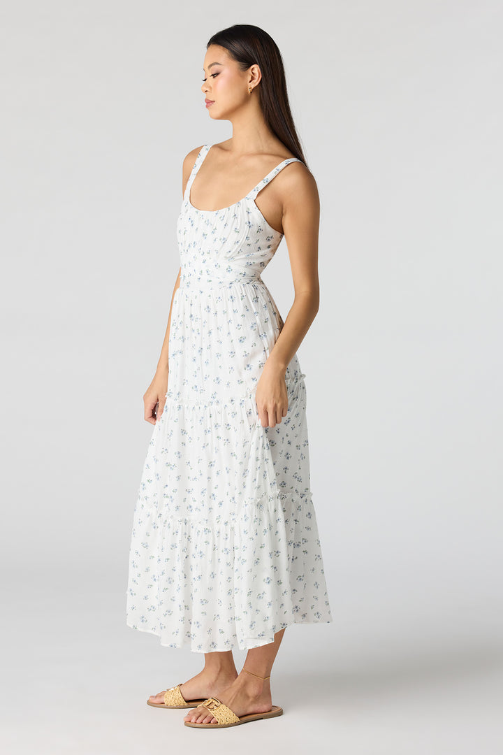 charlotte russe off the shoulder dress Tie Waist Tiered Midi Dress – Charlotte Russe