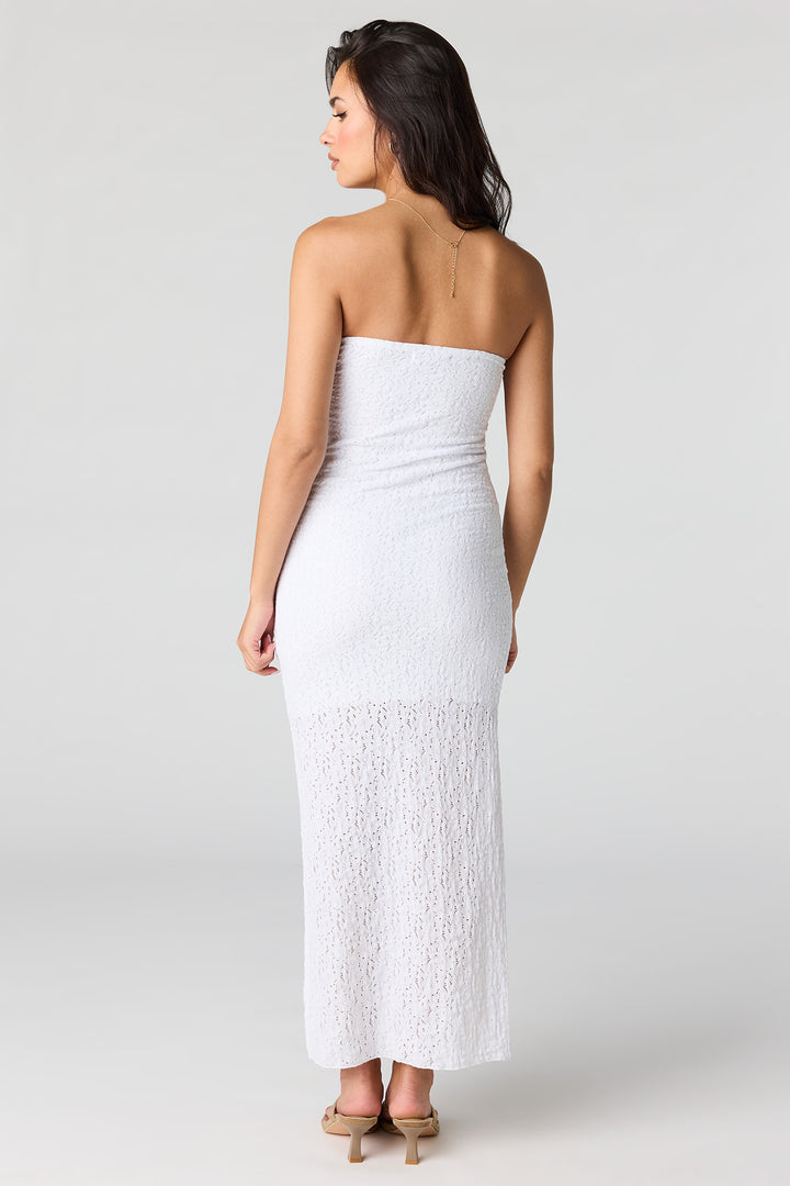 Lace Maxi Tube Dress