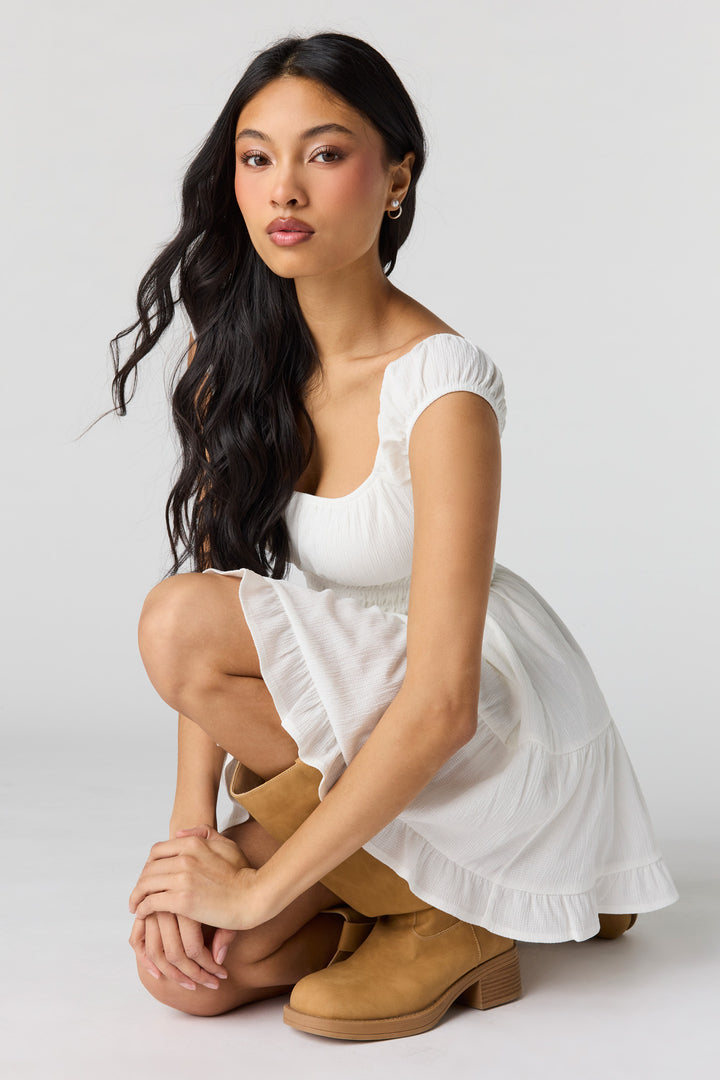 charlotte russe mini dress Square Neck Tiered Mini Dress