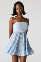 Braless Tiered Mini Dress