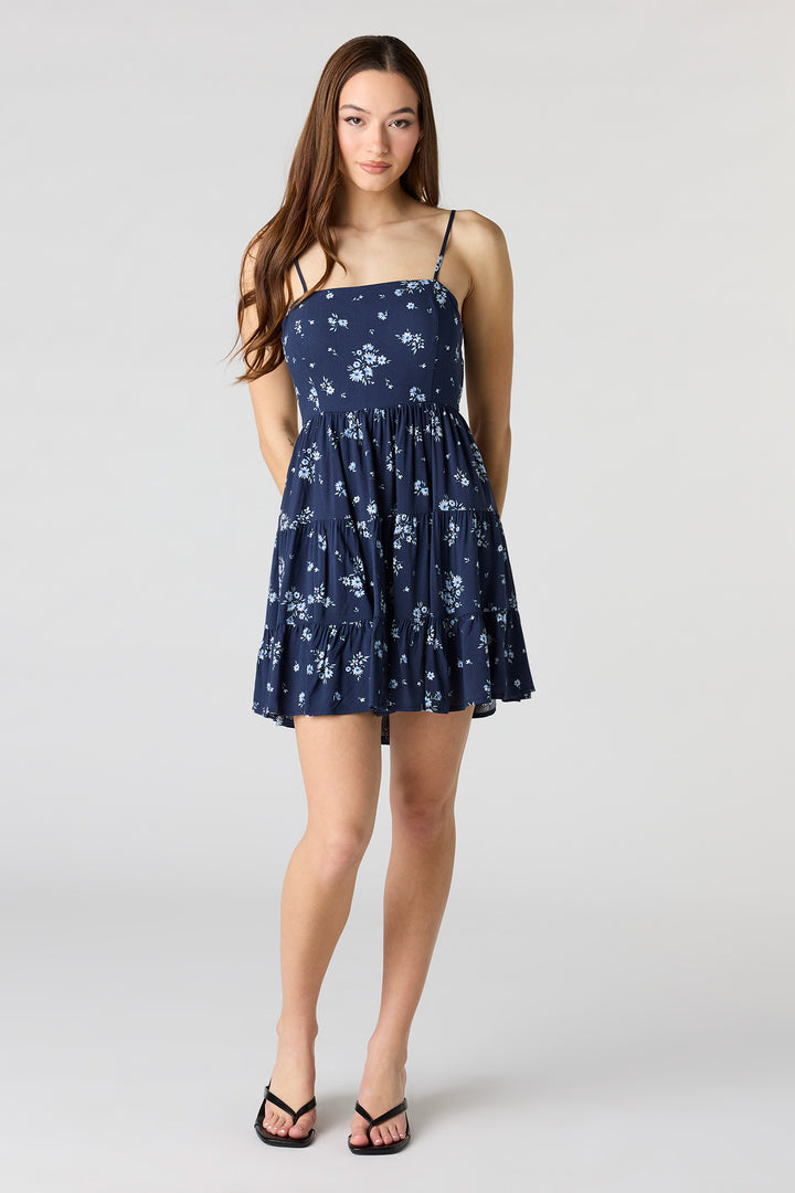 Floral Printed Tiered Mini Dress – Charlotte Russe