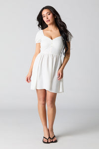 Flowy Button Front Mini Dress