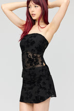 Mesh Flocked Mini Skort