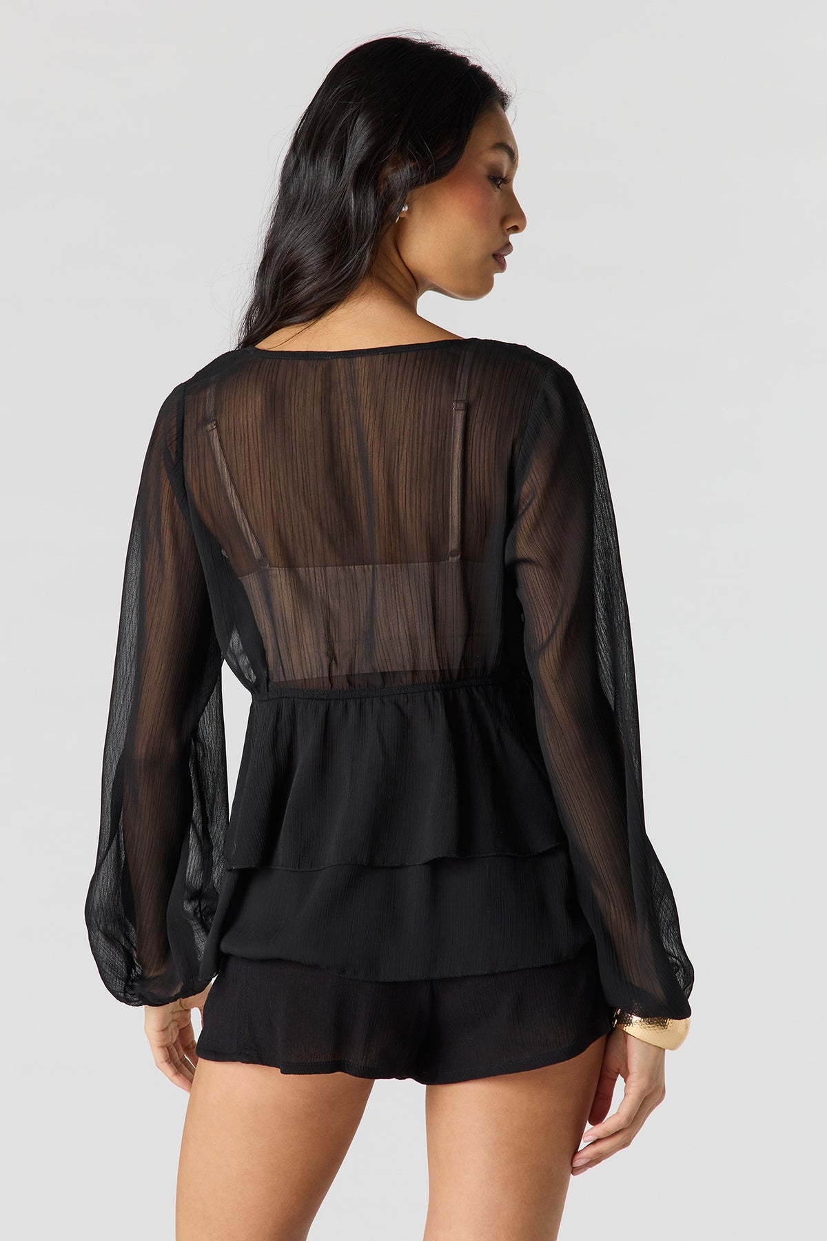 Alt View 2. Textured Drawstring Short - Black