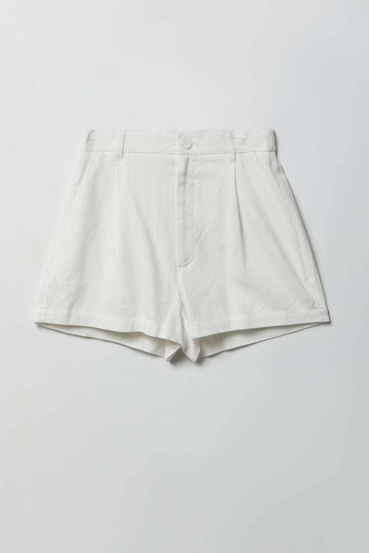 Alt View 5. Linen-Blend Tailored Short - White