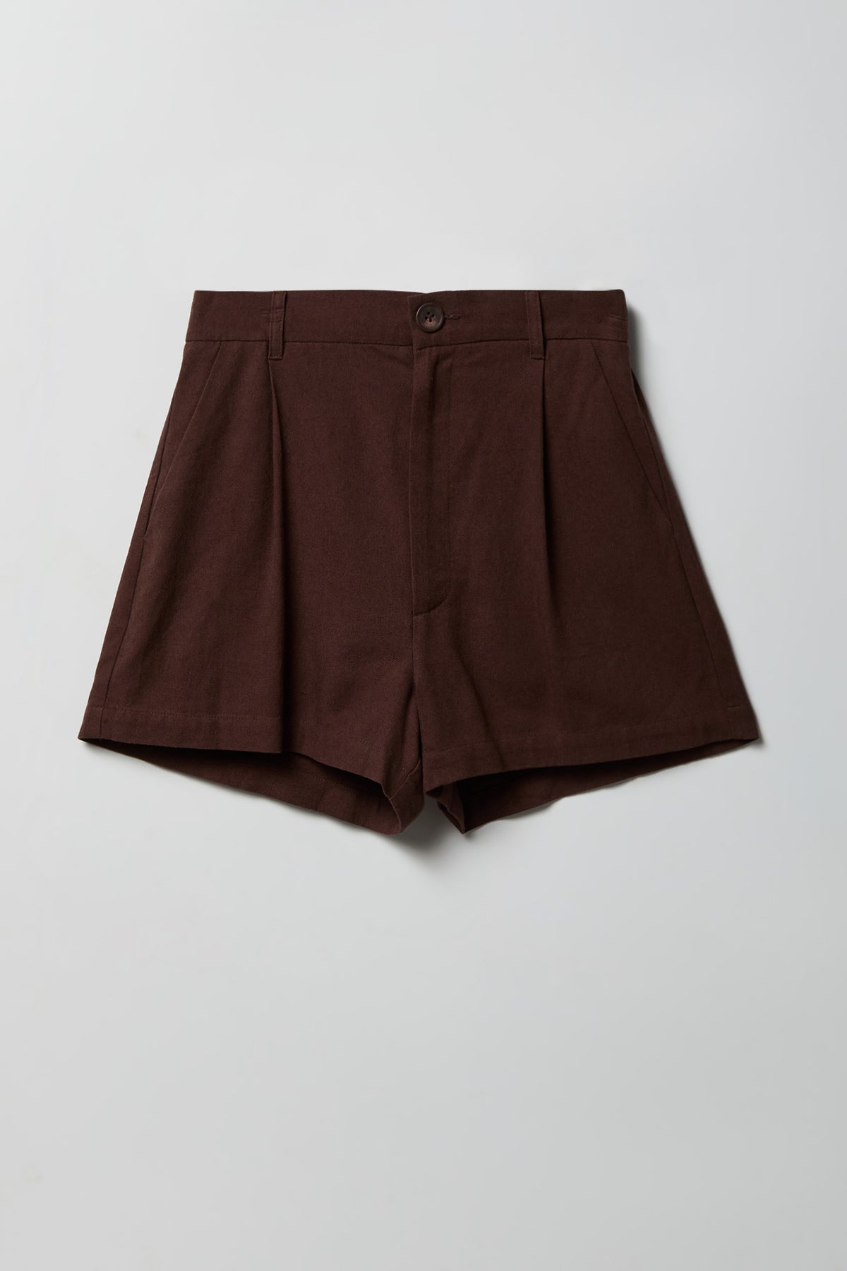 Alt View 5. Linen-Blend Tailored Short - Brown