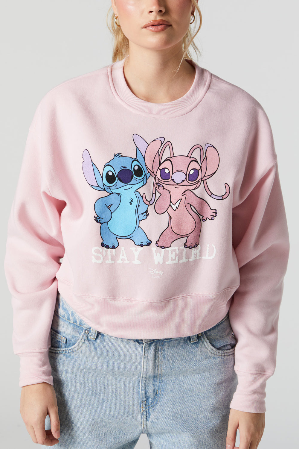 Stay Weird Stitch Graphic Fleece Sweatshirt Stay Weird Stitch Graphic Fleece Sweatshirt 2