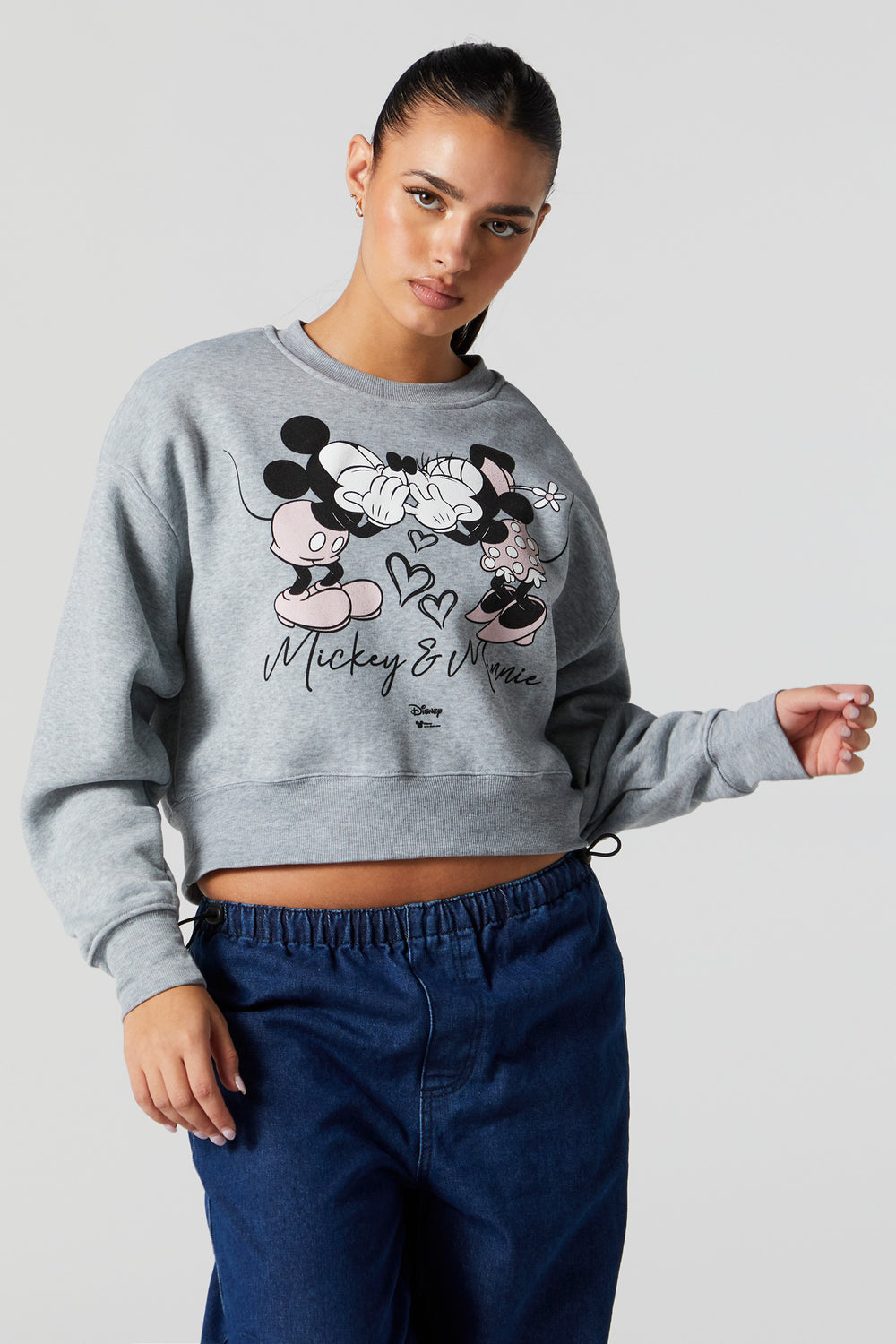 Mickey and Minnie Graphic Fleece Sweatshirt Mickey and Minnie Graphic Fleece Sweatshirt 1