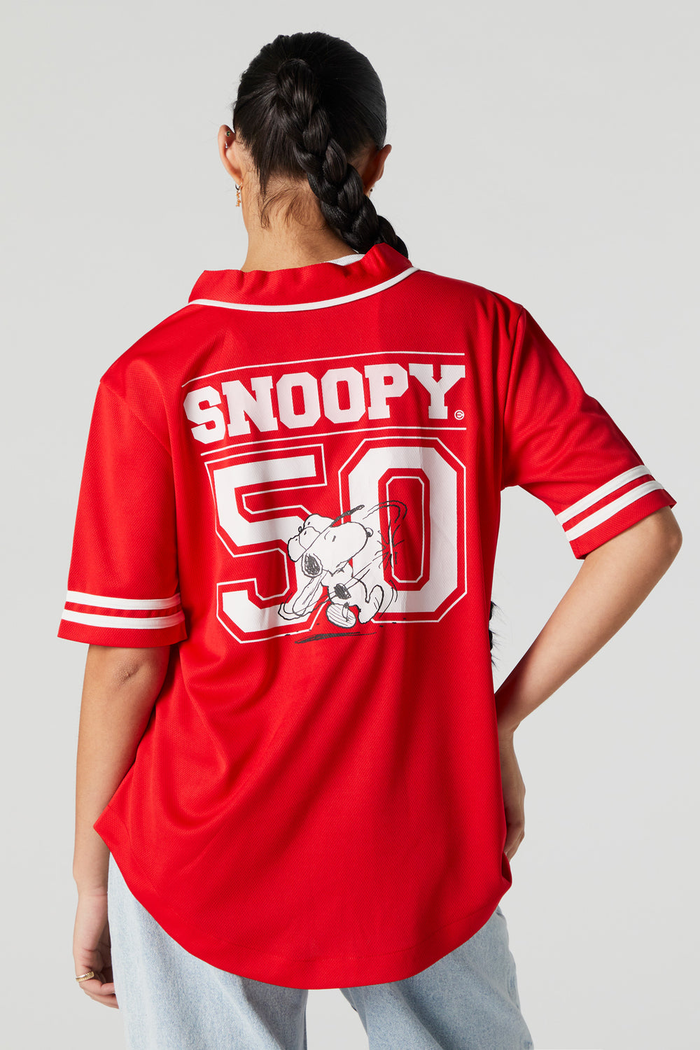Snoopy Graphic Baseball Jersey Snoopy Graphic Baseball Jersey 4