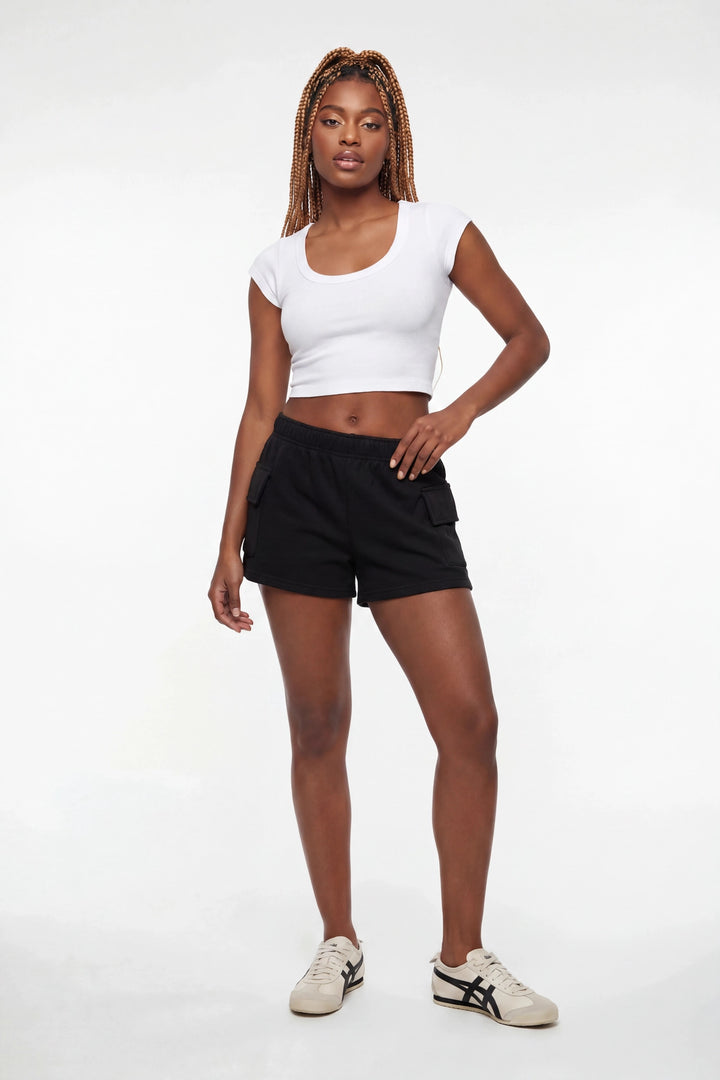 French Terry Cargo Shortie