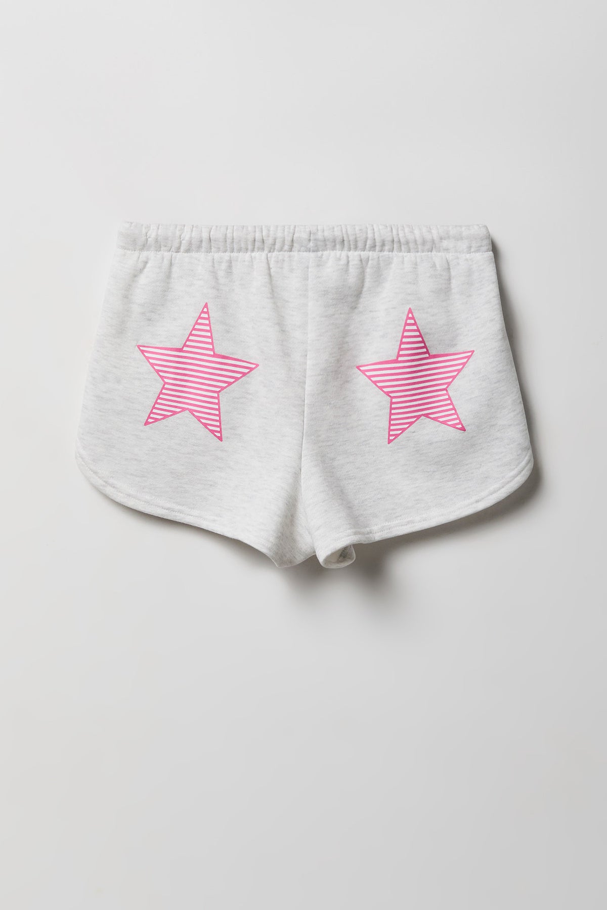 Alt View 4. Graphic Fleece Dolphin Short - Light Grey