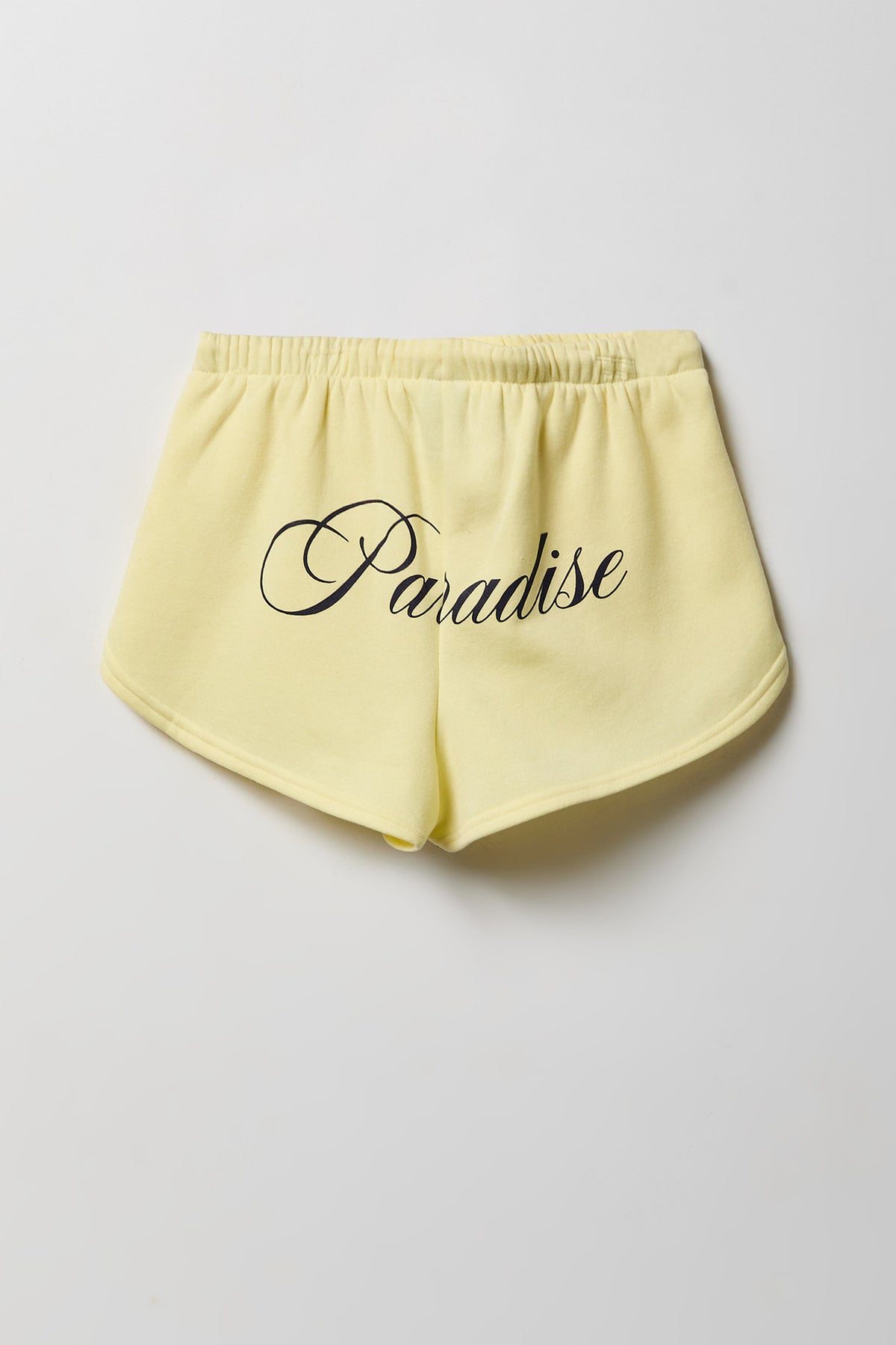 Alt View 4. Graphic Fleece Dolphin Short - Yellow