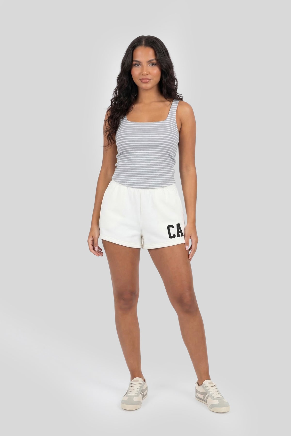 Alt View 3. Graphic Fleece Short - Ivory